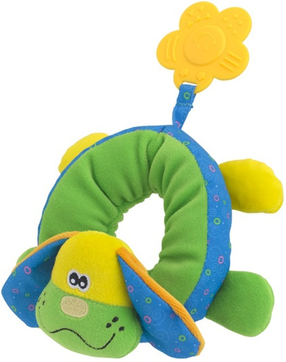 Gerardos Toys Knuffelrammelaar Dobbie 14 Cm Groen/blauw